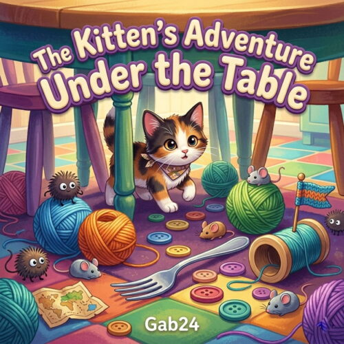 The Kitten’s Adventure Under the Table