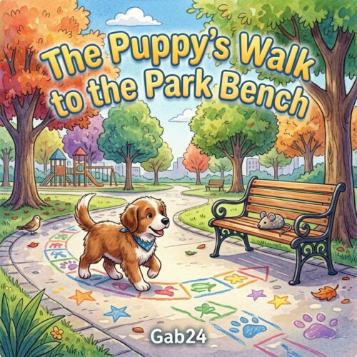 The Puppy’s Walk to the Park Bench